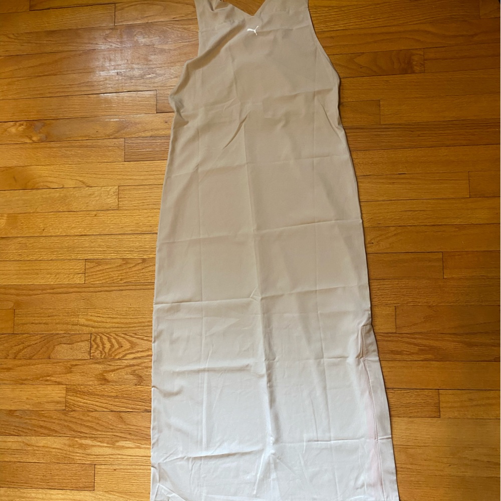 Puma Cream Halter Maxi Dress for Cocktail